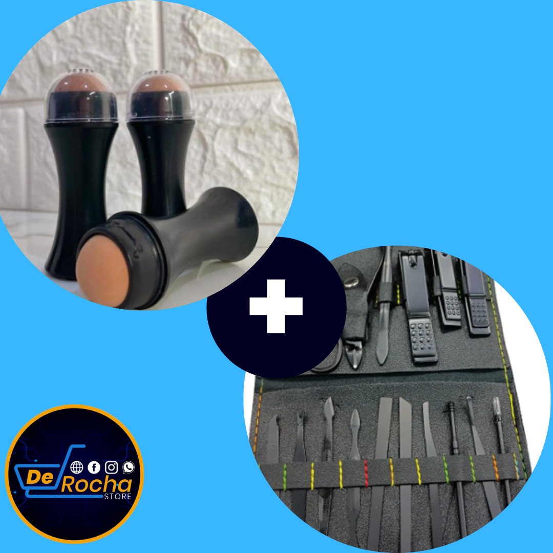 combo piedra absorbente+set manicura